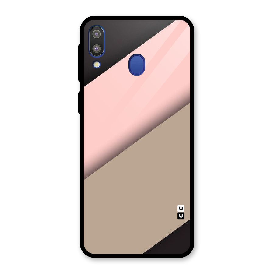 Pink Diagonal Glass Back Case for Galaxy M20
