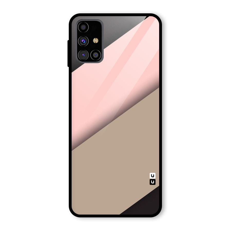 Pink Diagonal Glass Back Case for Galaxy M31s