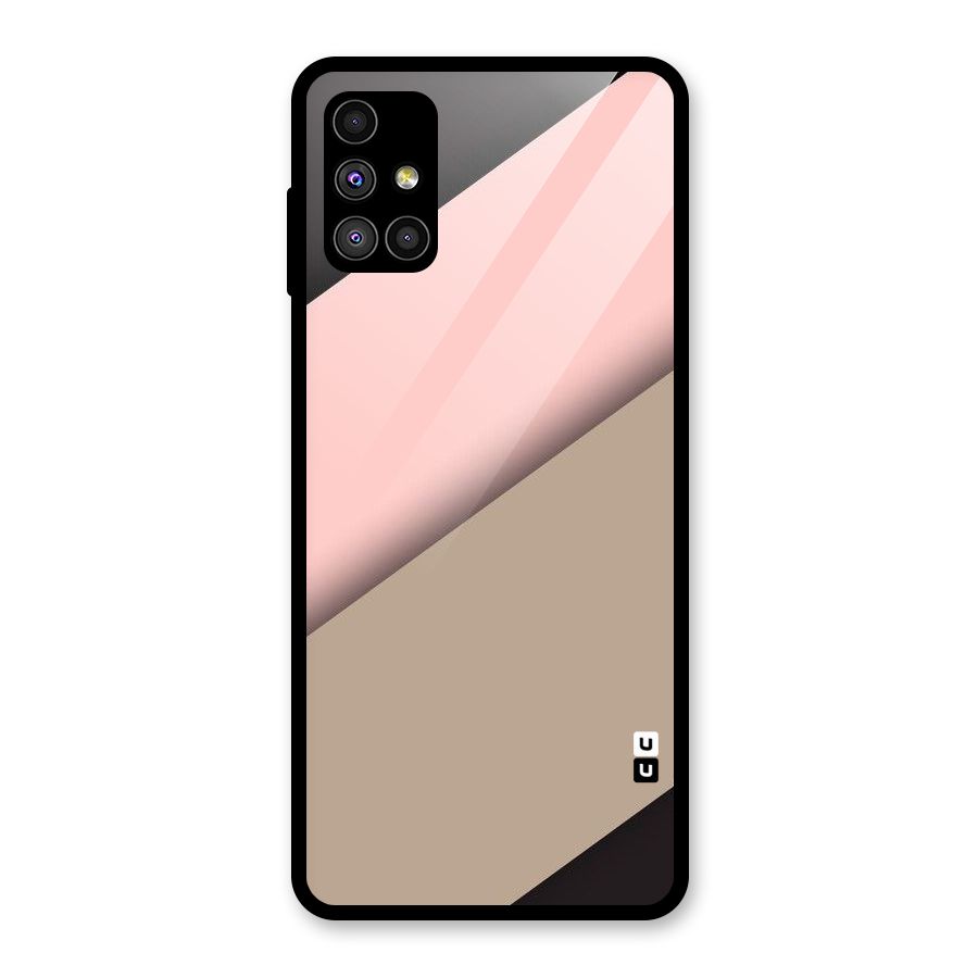 Pink Diagonal Glass Back Case for Galaxy M51