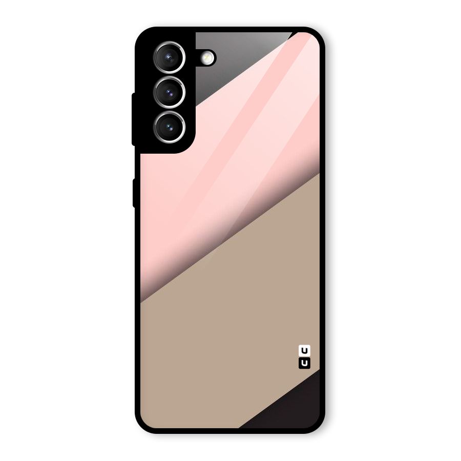 Pink Diagonal Glass Back Case for Galaxy S21 5G