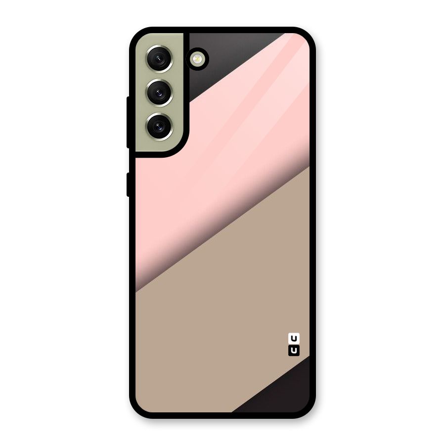 Pink Diagonal Glass Back Case for Galaxy S21 FE 5G