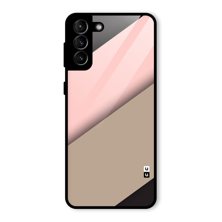 Pink Diagonal Glass Back Case for Galaxy S21 Plus
