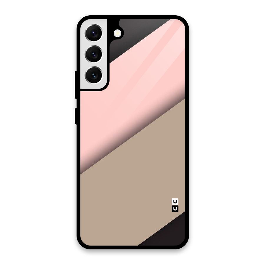 Pink Diagonal Glass Back Case for Galaxy S22 Plus 5G