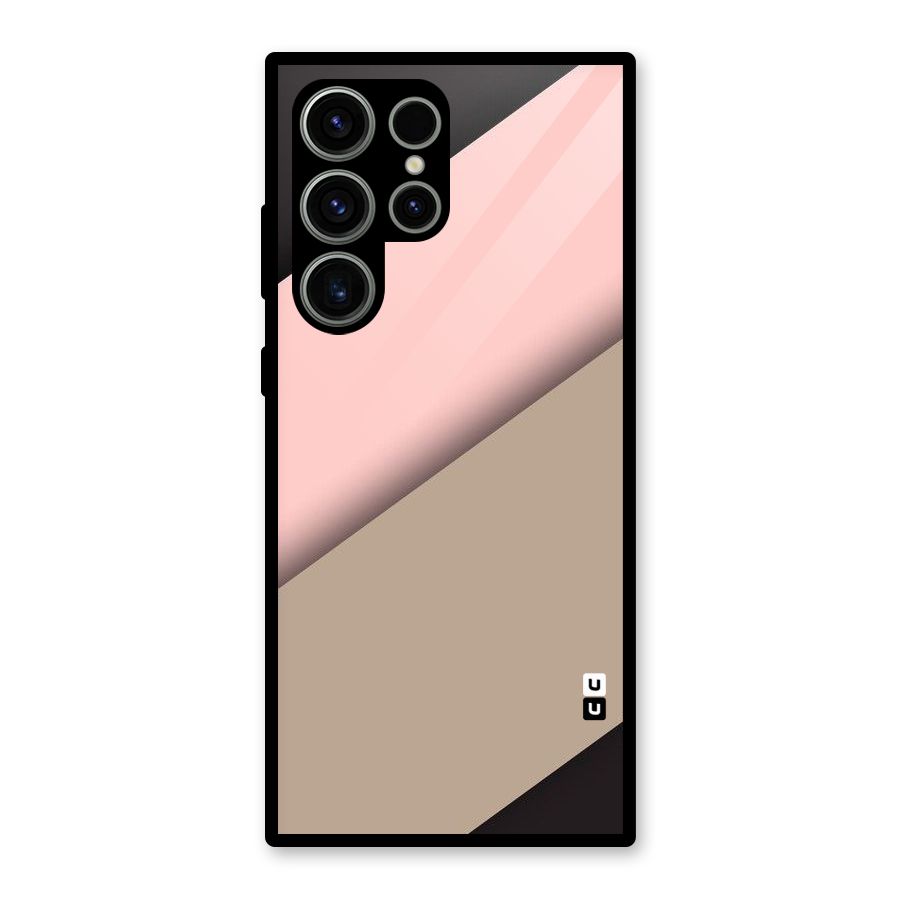 Pink Diagonal Glass Back Case for Galaxy S23 Ultra