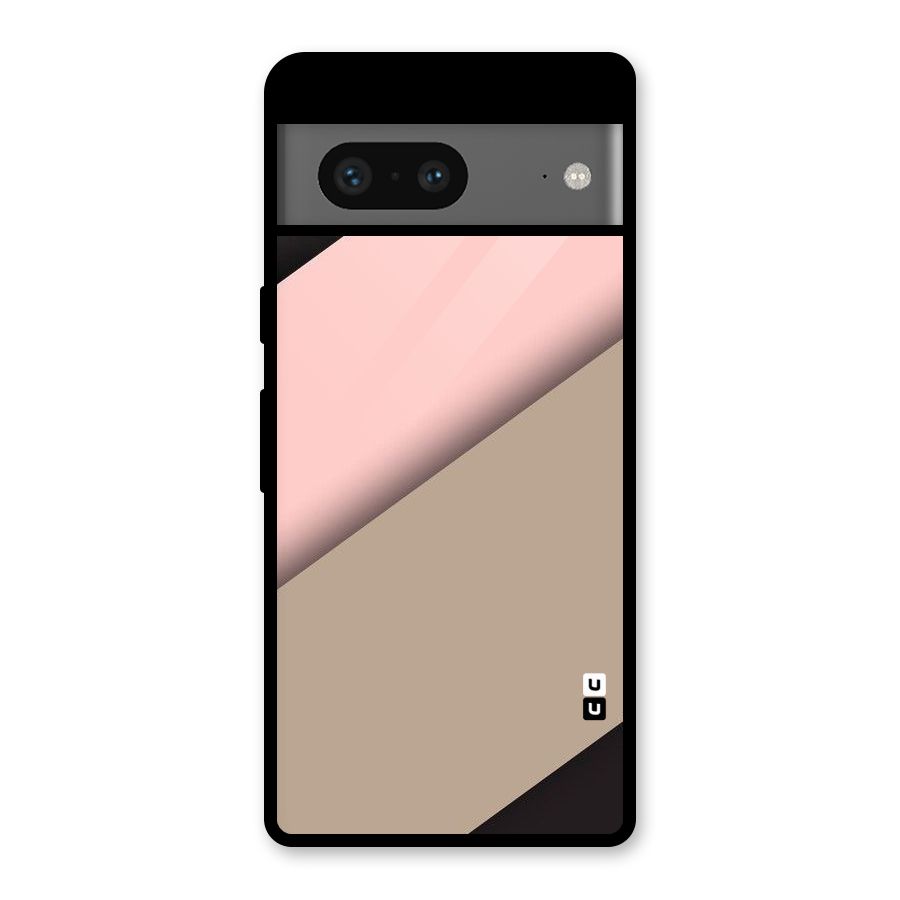 Pink Diagonal Glass Back Case for Google Pixel 7