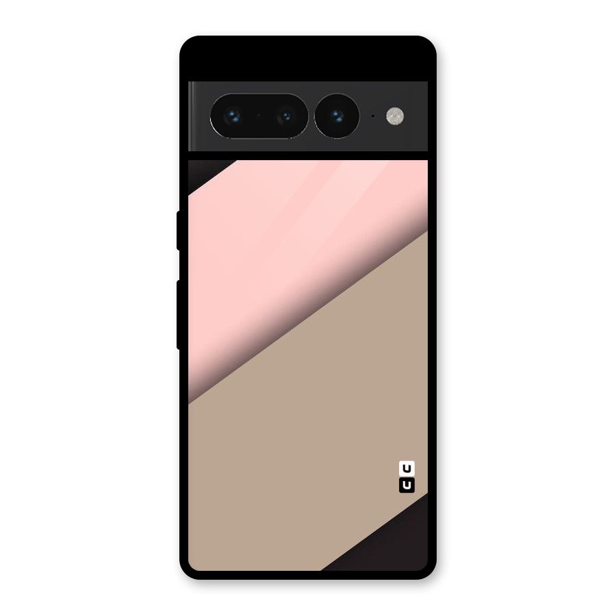 Pink Diagonal Glass Back Case for Google Pixel 7 Pro