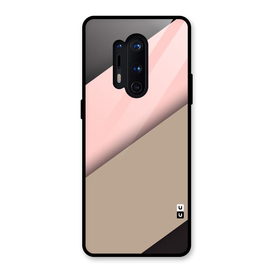 Pink Diagonal Glass Back Case for OnePlus 8 Pro