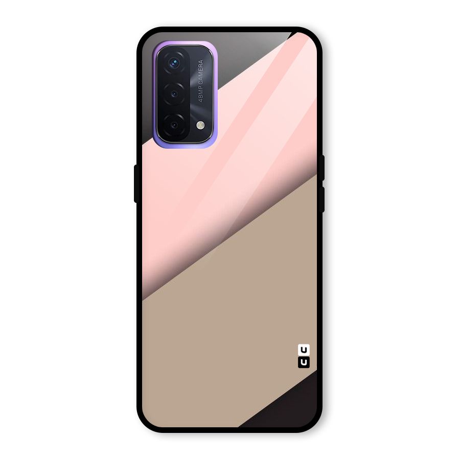 Pink Diagonal Glass Back Case for Oppo A74 5G