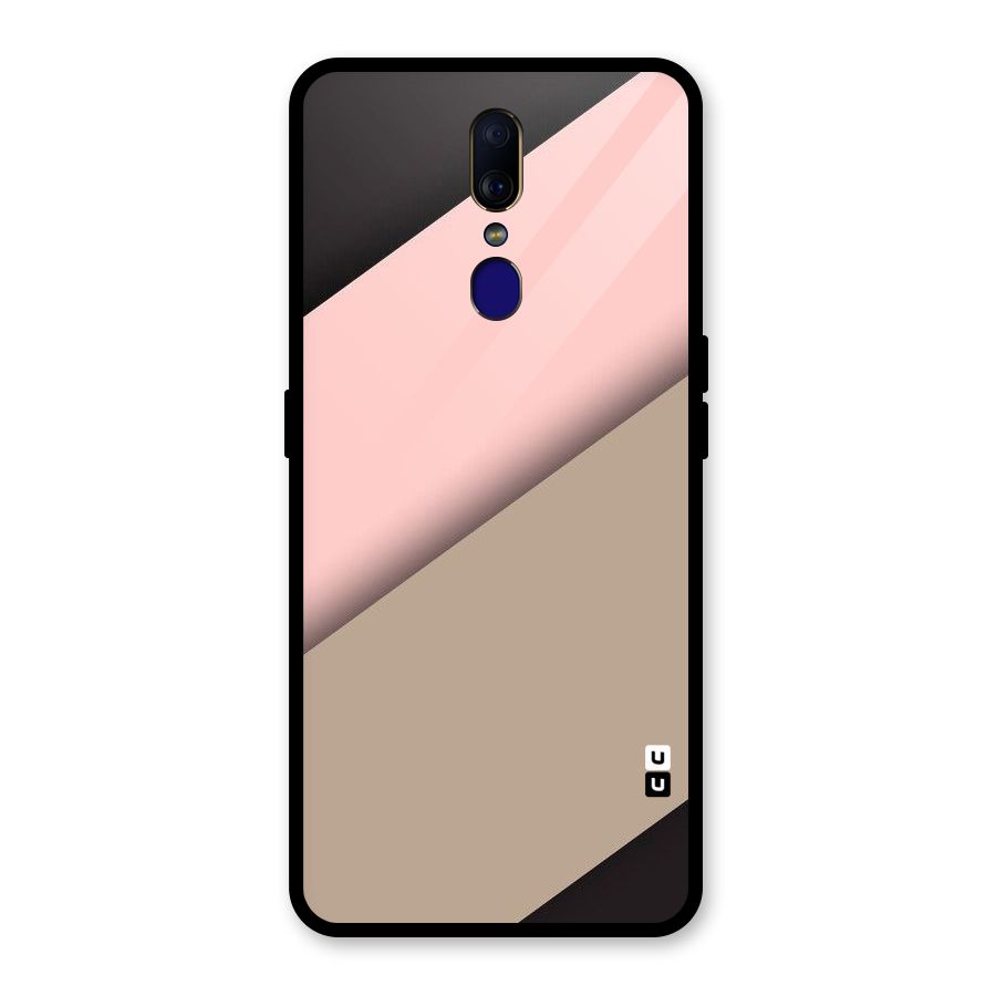 Pink Diagonal Glass Back Case for Oppo F11