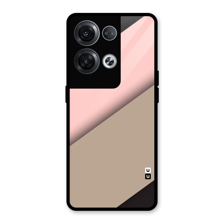 Pink Diagonal Glass Back Case for Oppo Reno8 Pro 5G