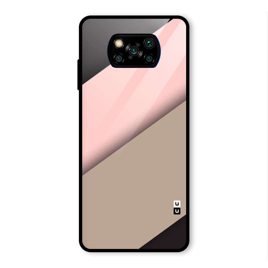 Pink Diagonal Glass Back Case for Poco X3 Pro
