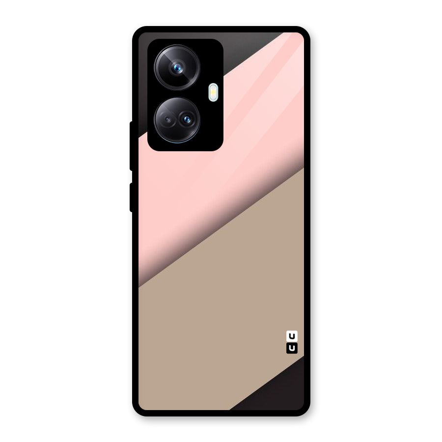 Pink Diagonal Glass Back Case for Realme 10 Pro Plus