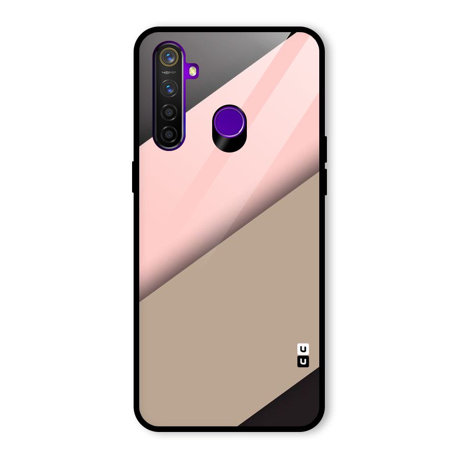 Pink Diagonal Glass Back Case for Realme 5 Pro
