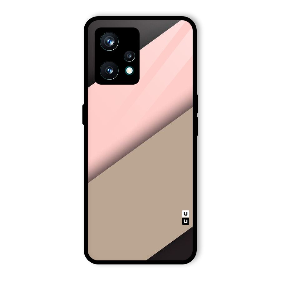 Pink Diagonal Glass Back Case for Realme 9 Pro Plus 5G