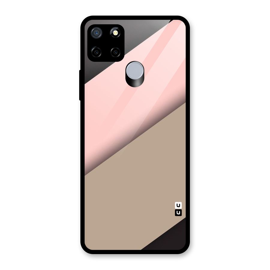 Pink Diagonal Glass Back Case for Realme C15