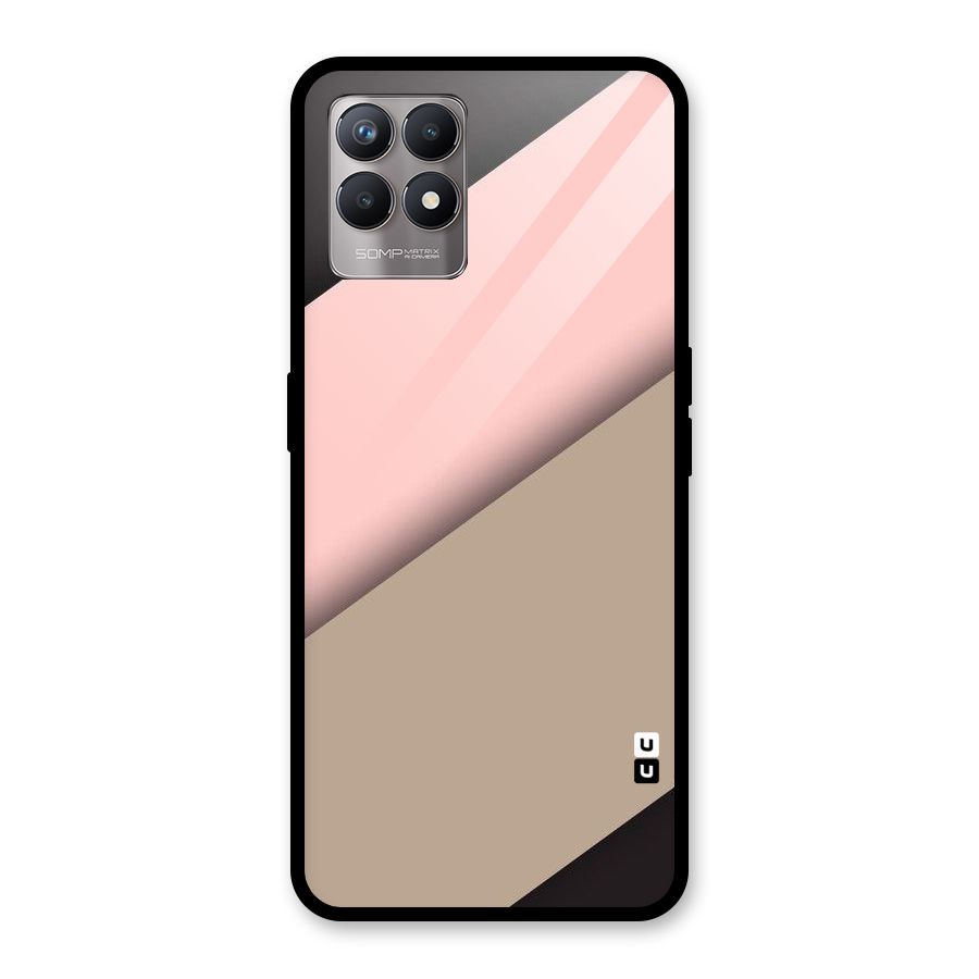 Pink Diagonal Glass Back Case for Realme Narzo 50