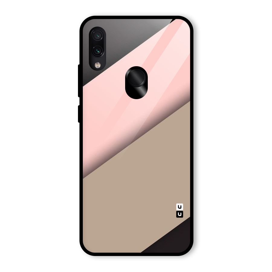 Pink Diagonal Glass Back Case for Redmi Note 7S