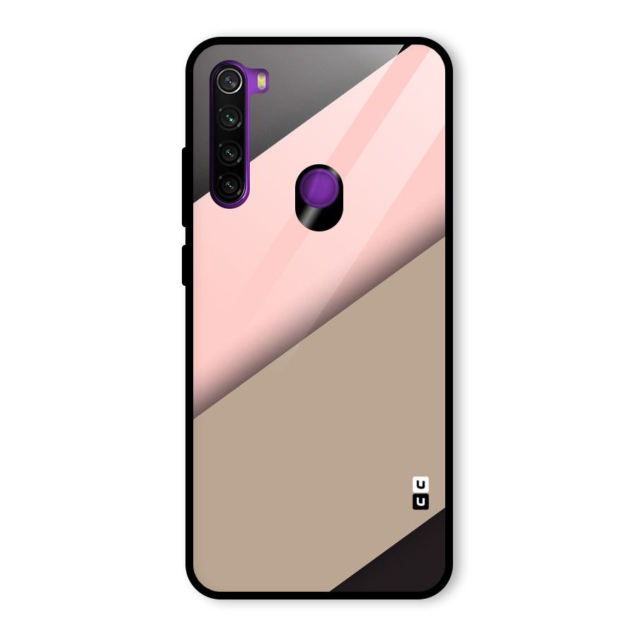 Pink Diagonal Glass Back Case for Redmi Note 8