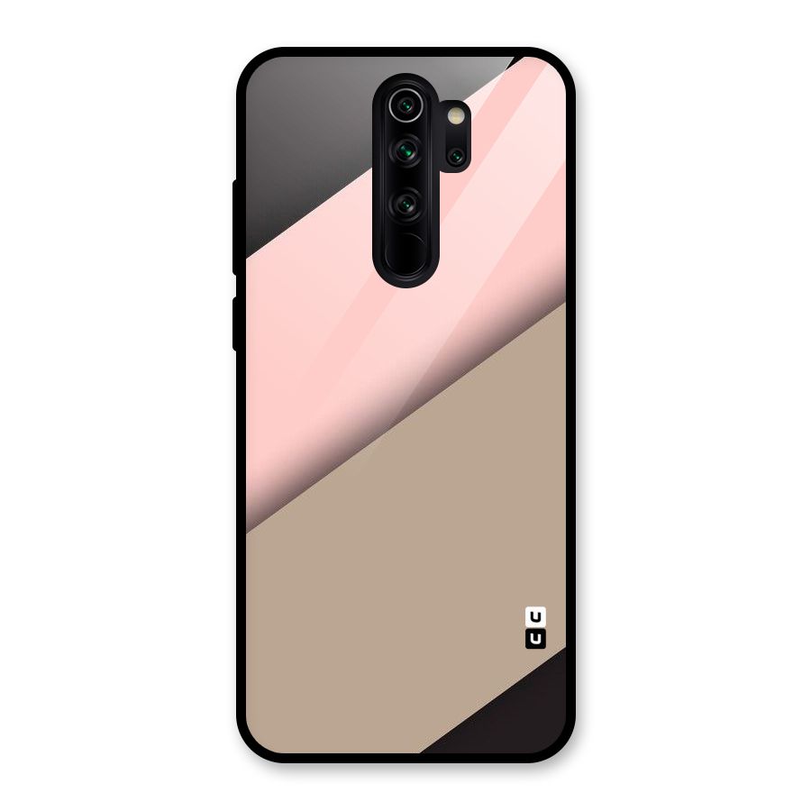 Pink Diagonal Glass Back Case for Redmi Note 8 Pro