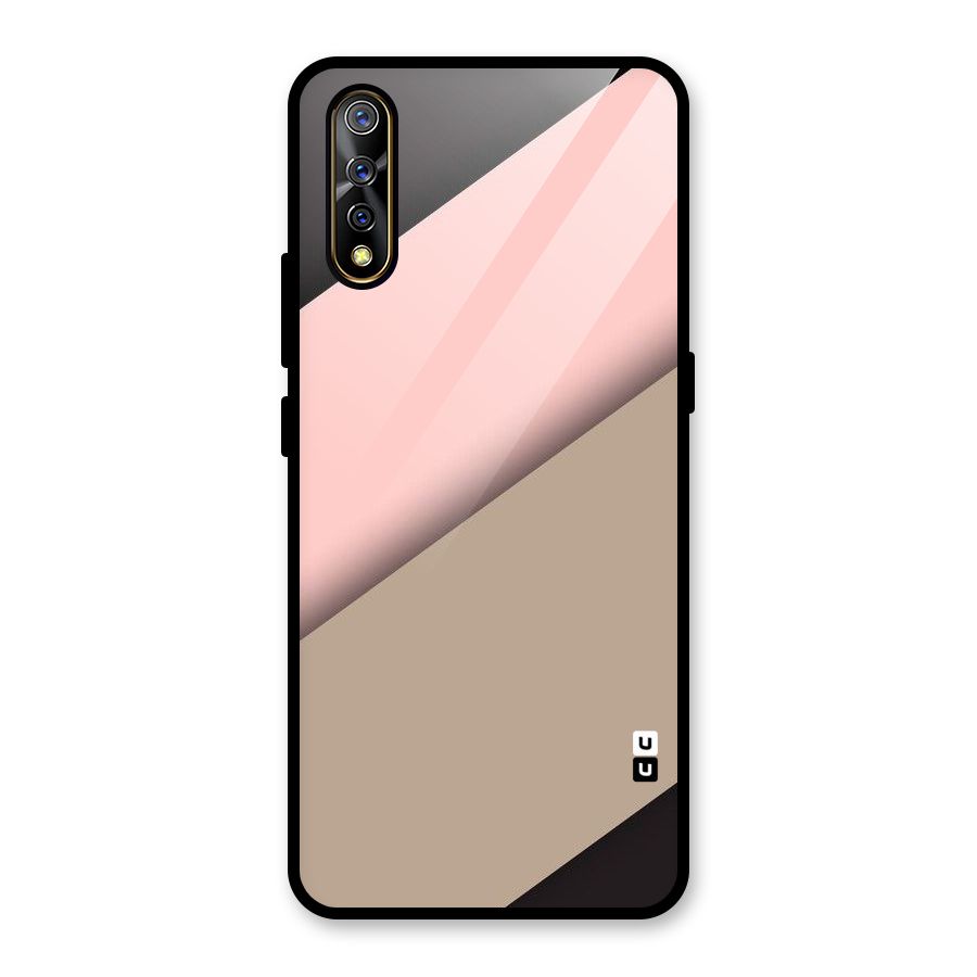 Pink Diagonal Glass Back Case for Vivo S1