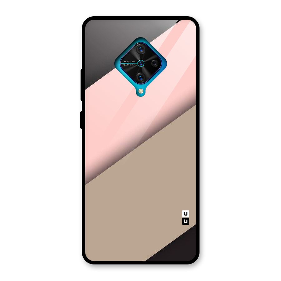 Pink Diagonal Glass Back Case for Vivo S1 Pro