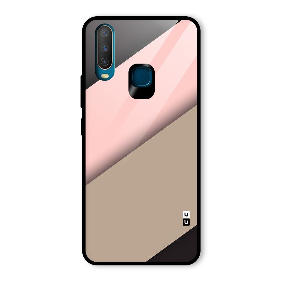 Pink Diagonal Glass Back Case for Vivo U10