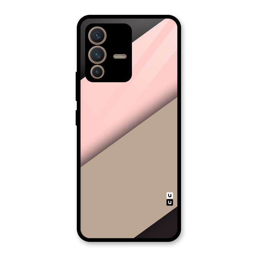 Pink Diagonal Glass Back Case for Vivo V23 5G