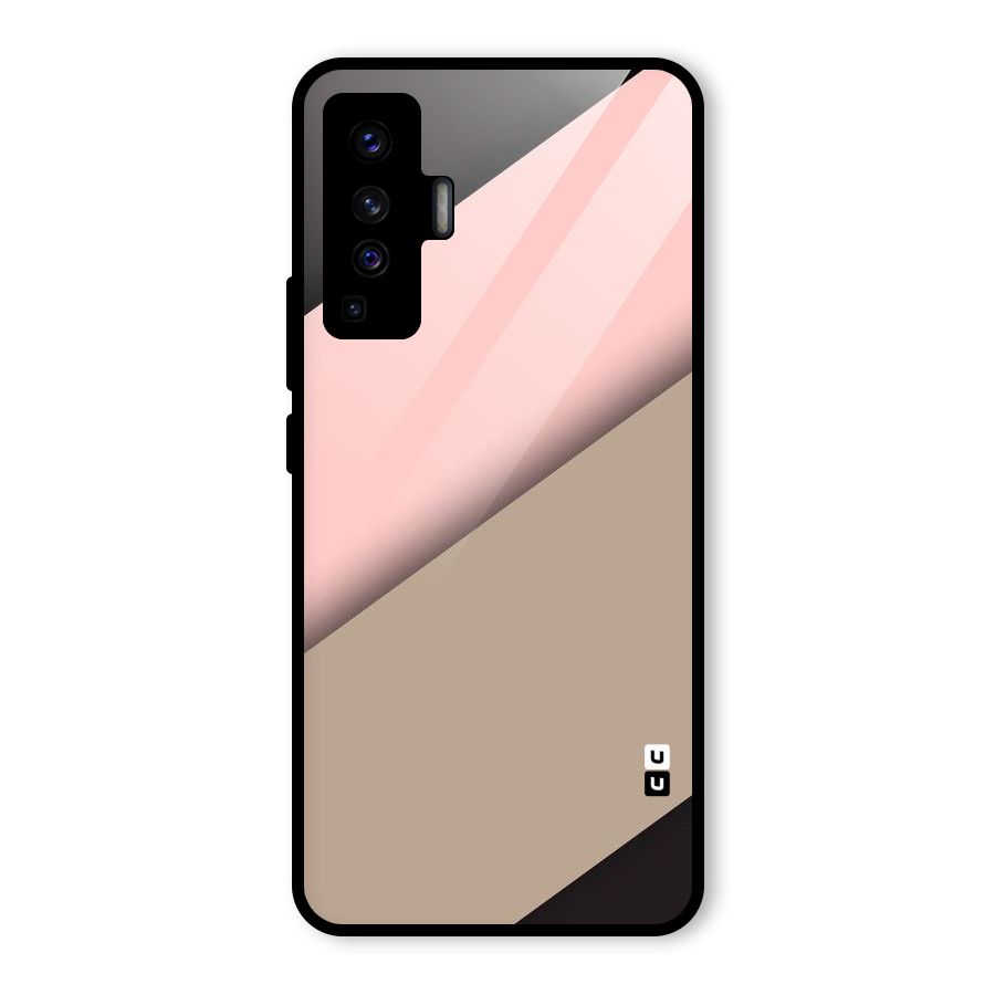 Pink Diagonal Glass Back Case for Vivo X50