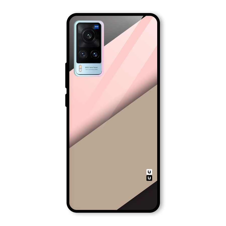 Pink Diagonal Glass Back Case for Vivo X60