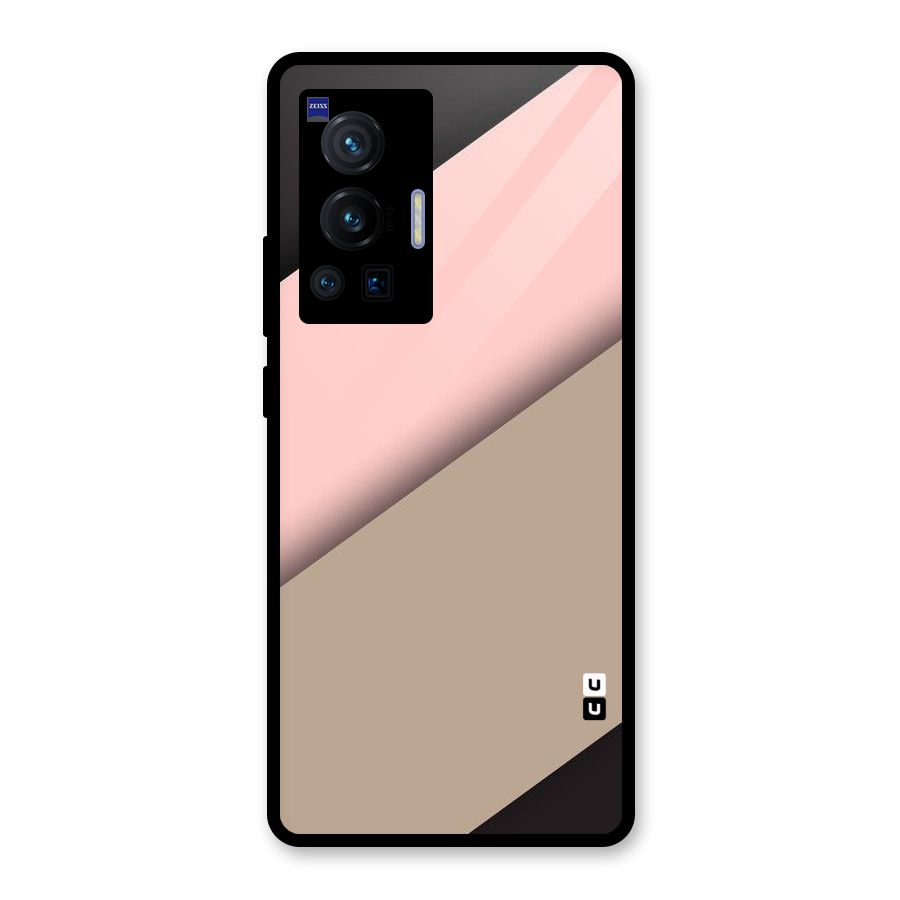 Pink Diagonal Glass Back Case for Vivo X70 Pro