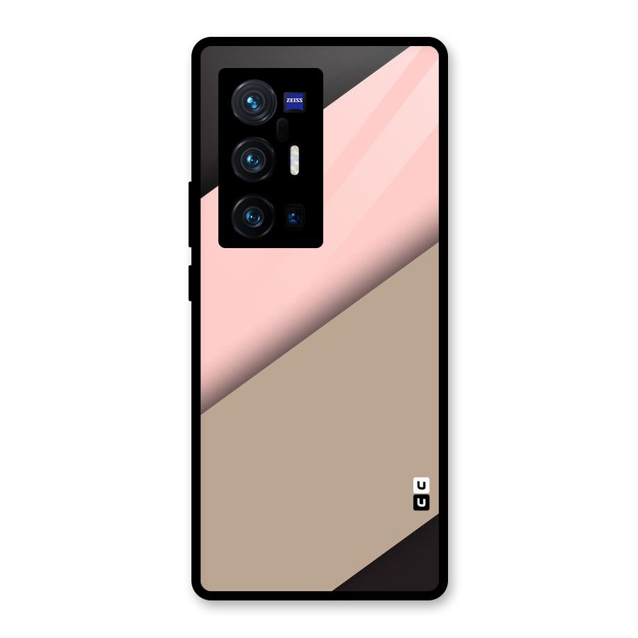 Pink Diagonal Glass Back Case for Vivo X70 Pro Plus