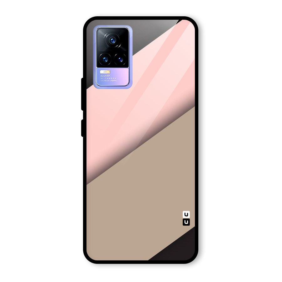 Pink Diagonal Glass Back Case for Vivo Y73