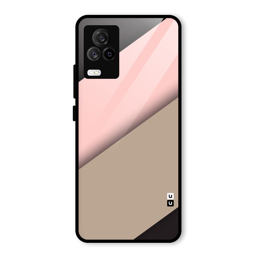 Pink Diagonal Glass Back Case for Vivo iQOO 7 Legend 5G