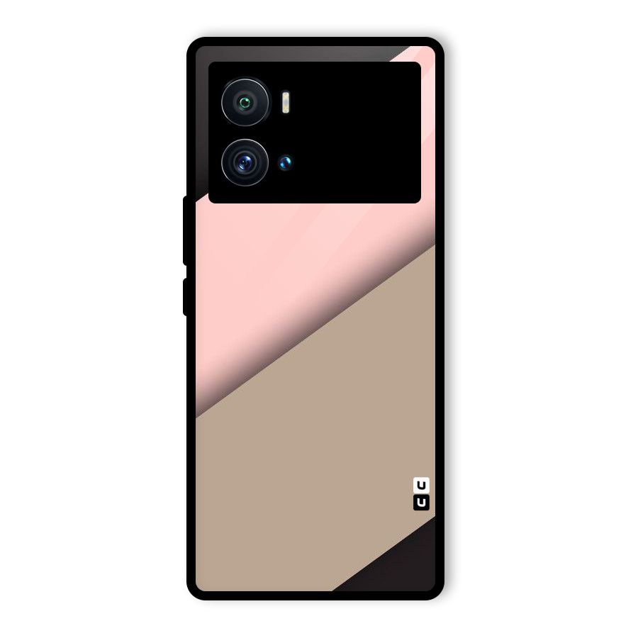 Pink Diagonal Glass Back Case for Vivo iQOO 9 Pro