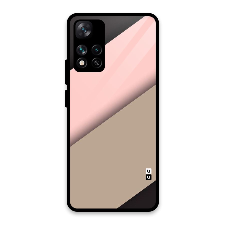 Pink Diagonal Glass Back Case for Xiaomi 11i HyperCharge 5G