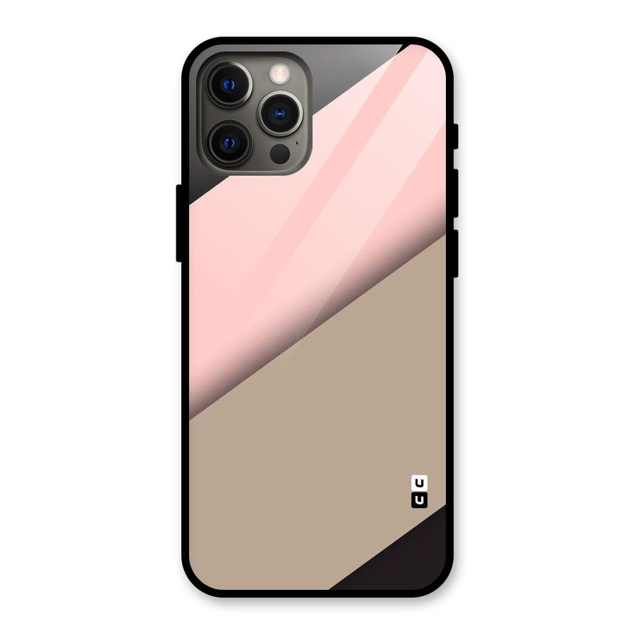 Pink Diagonal Glass Back Case for iPhone 12 Pro Max