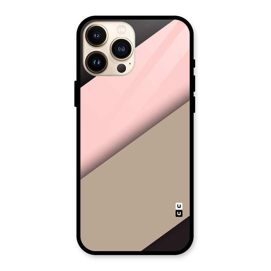 Pink Diagonal Glass Back Case for iPhone 13 Pro Max