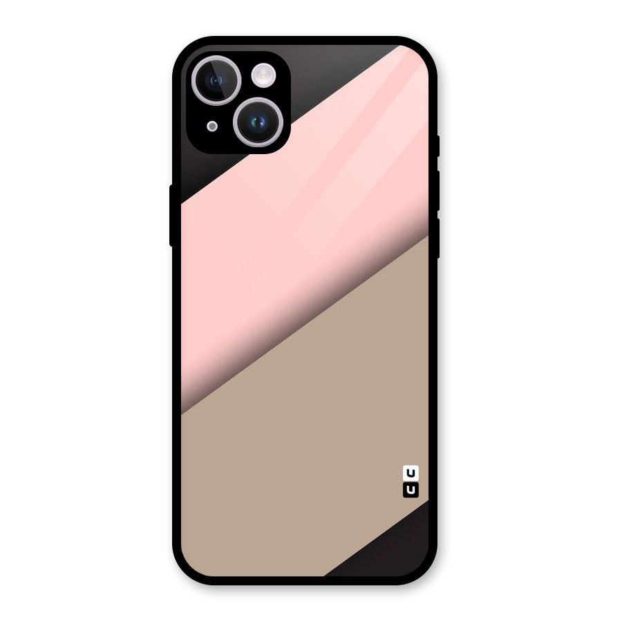 Pink Diagonal Glass Back Case for iPhone 14 Plus