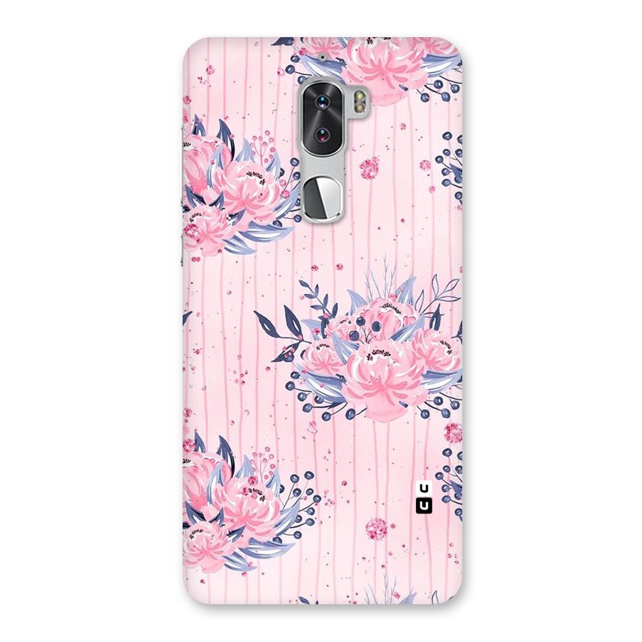 Pink Floral and Stripes Back Case for Coolpad Cool 1