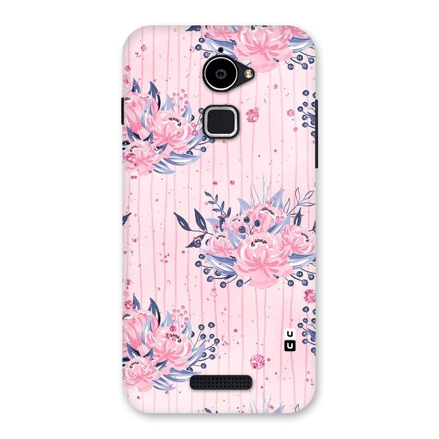 Pink Floral and Stripes Back Case for Coolpad Note 3 Lite