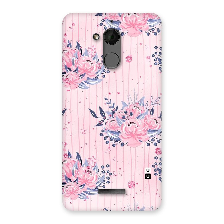 Pink Floral and Stripes Back Case for Coolpad Note 5