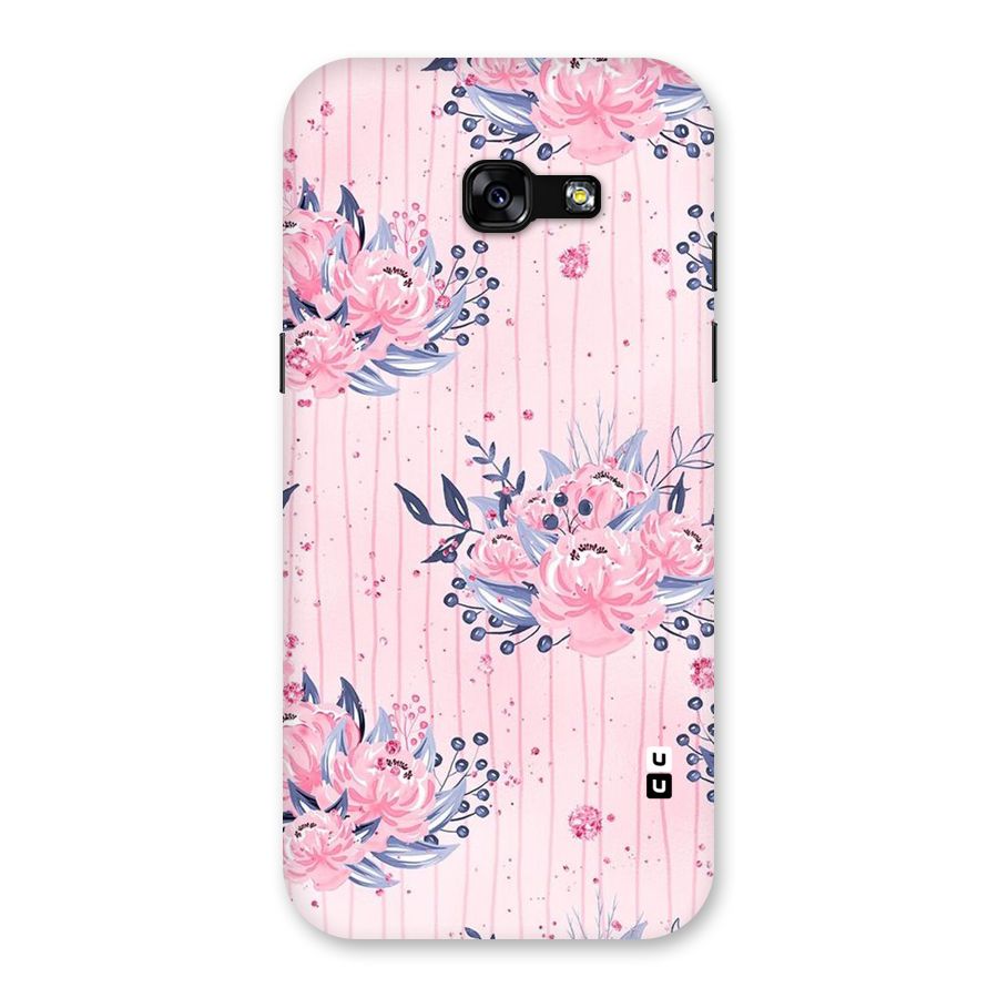 Pink Floral and Stripes Back Case for Galaxy A5 2017