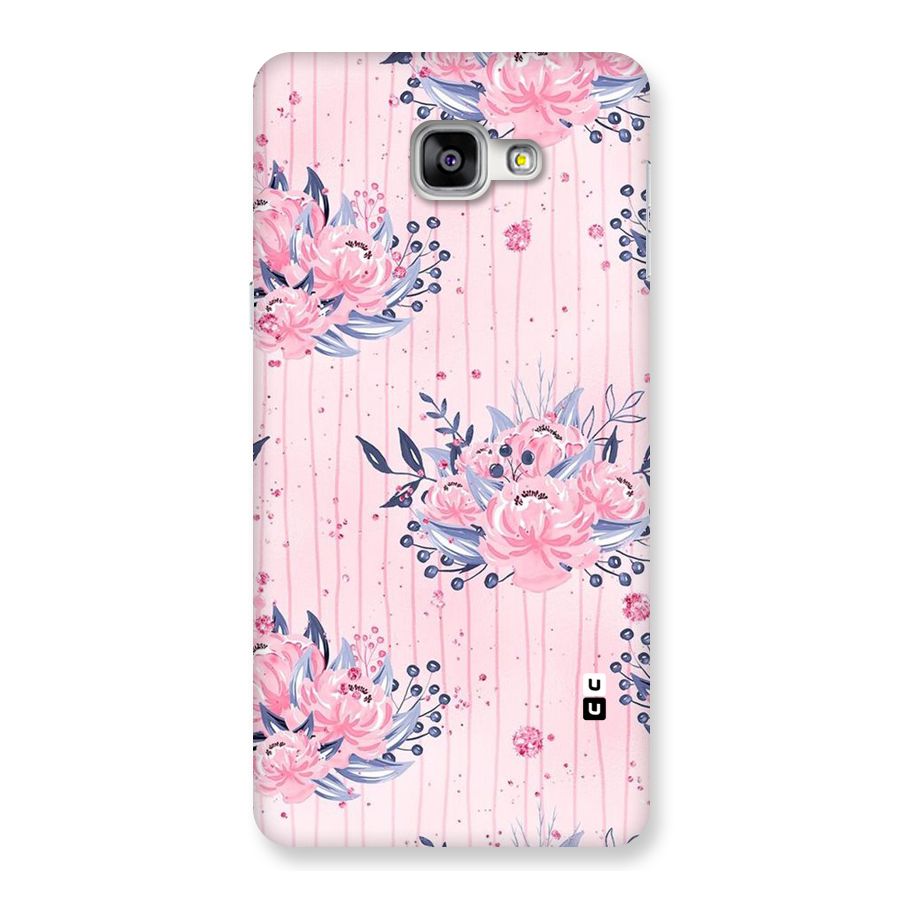 Pink Floral and Stripes Back Case for Galaxy A9