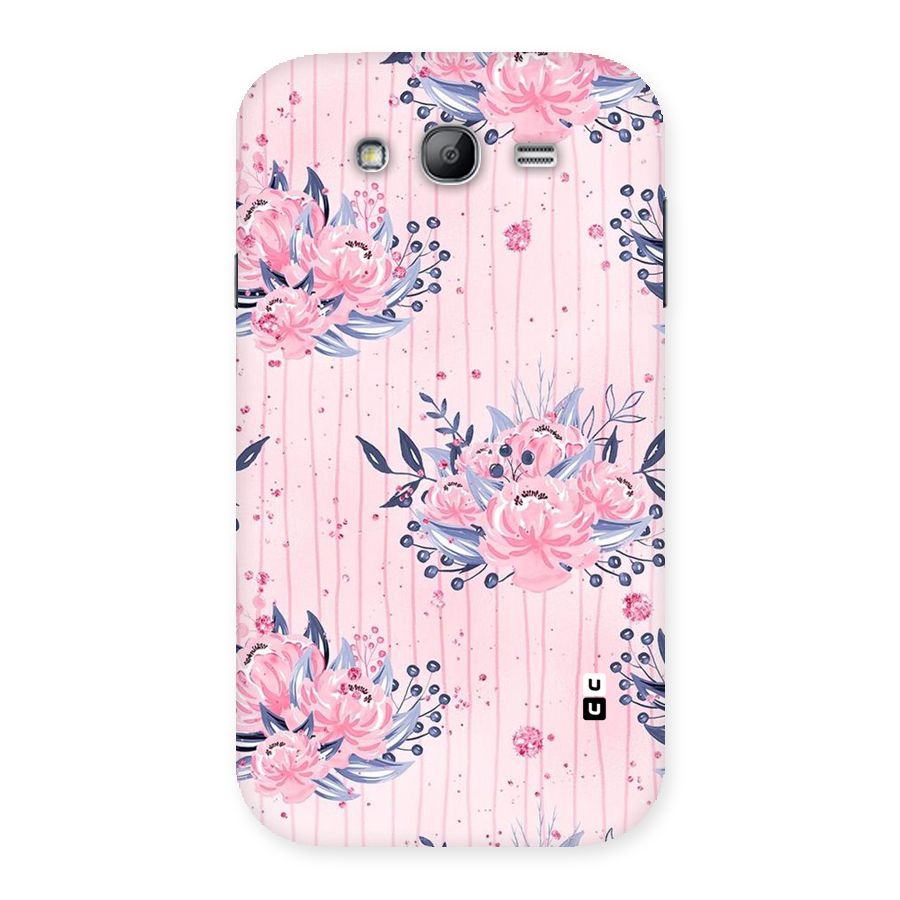 Pink Floral and Stripes Back Case for Galaxy Grand