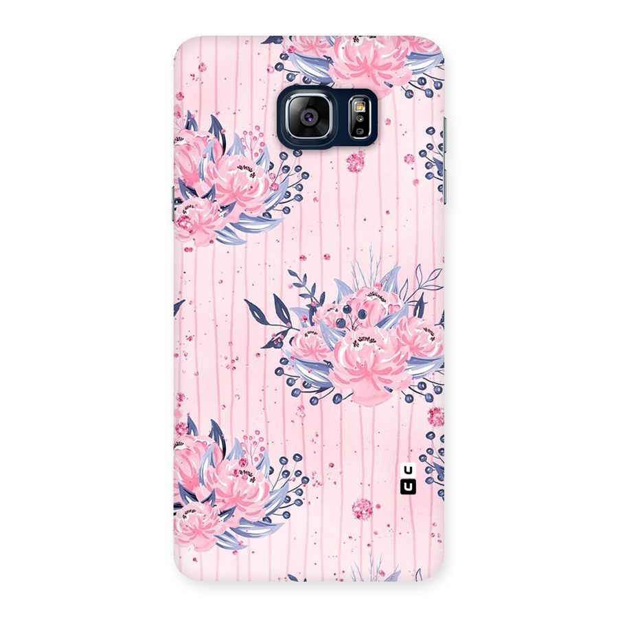 Pink Floral and Stripes Back Case for Galaxy Note 5