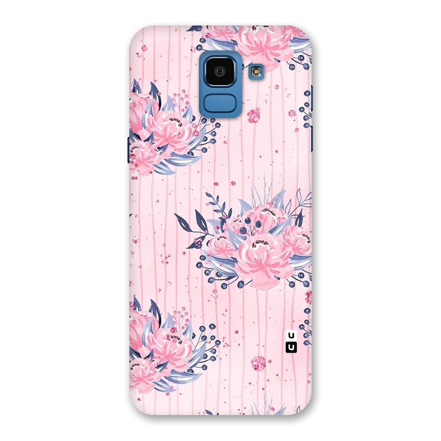Pink Floral and Stripes Back Case for Galaxy On6