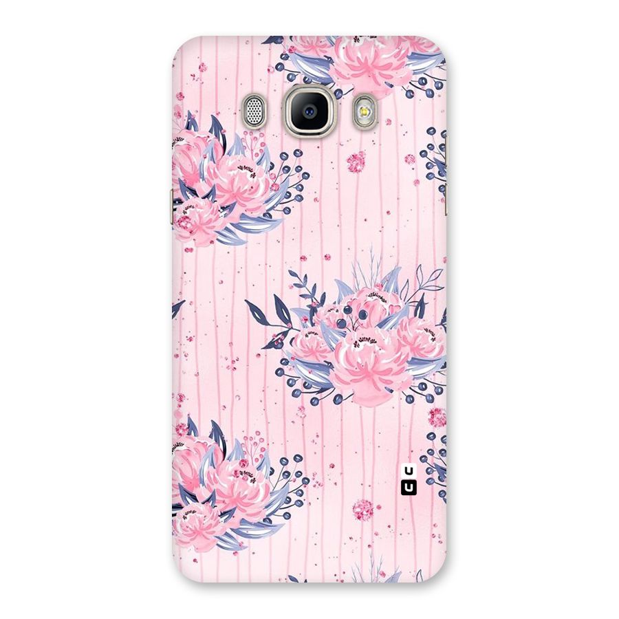 Pink Floral and Stripes Back Case for Galaxy On8