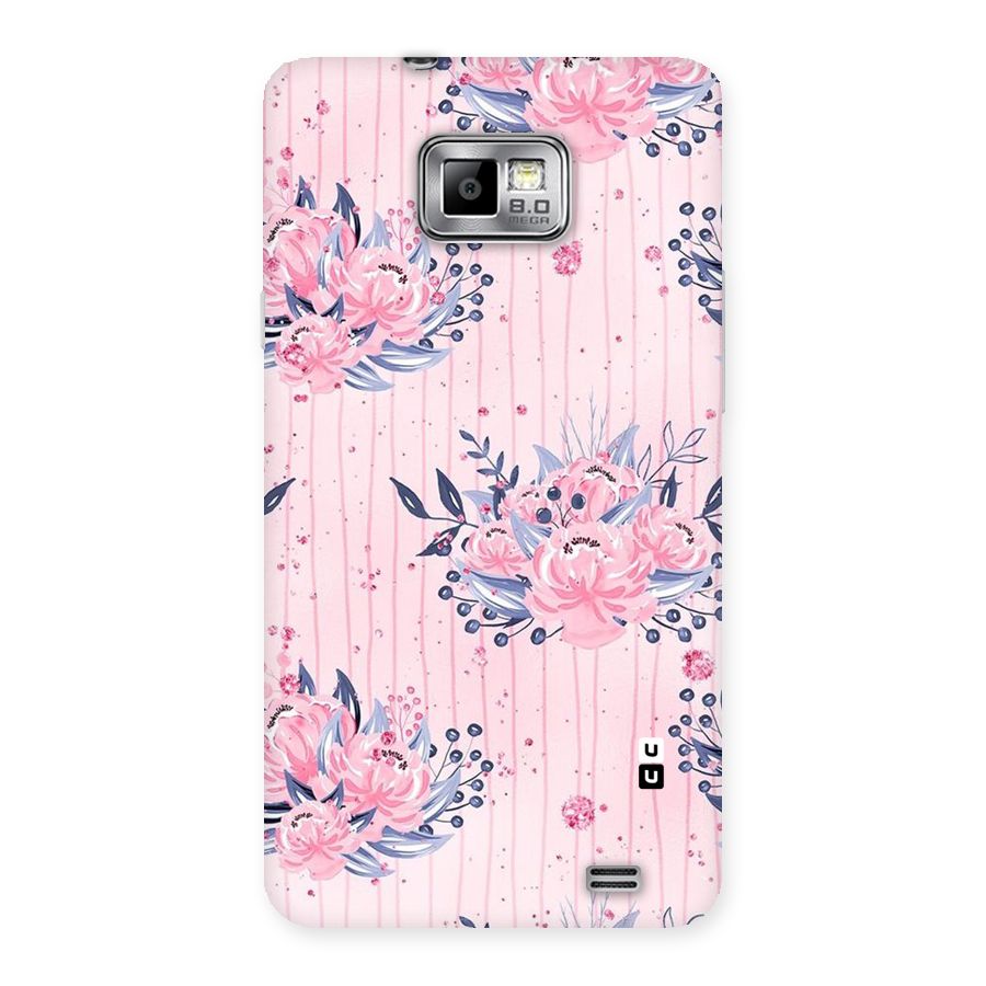 Pink Floral and Stripes Back Case for Galaxy S2