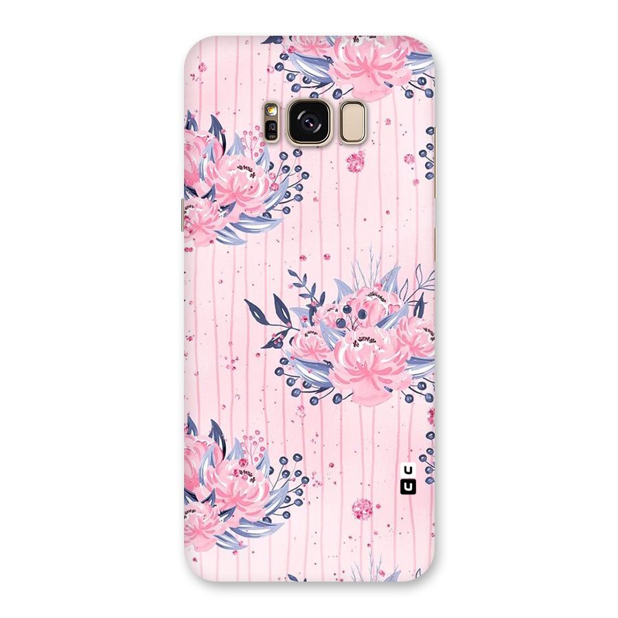 Pink Floral and Stripes Back Case for Galaxy S8 Plus
