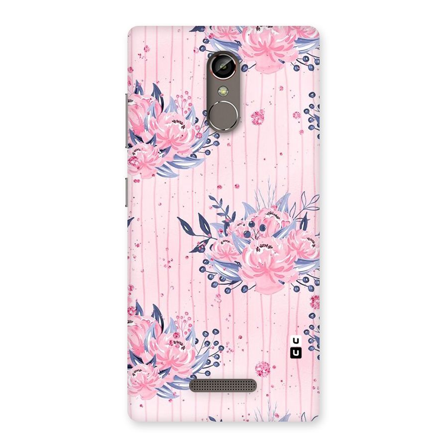 Pink Floral and Stripes Back Case for Gionee S6s